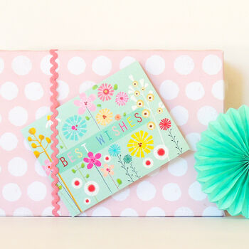 Mini Floral Best Wishes Card, 4 of 4