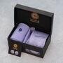 Lavender Wedding Tie Set And Socks Groomsmen Gift, thumbnail 1 of 11