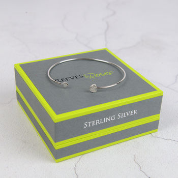 Sterling Silver Diamantè Heart Bracelet, 5 of 9