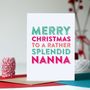 Merry Christmas Nanna Greetings Card, thumbnail 1 of 2