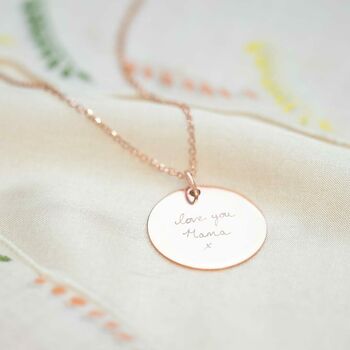 Sterling Silver Handwriting Personalised Necklace, 2 of 7