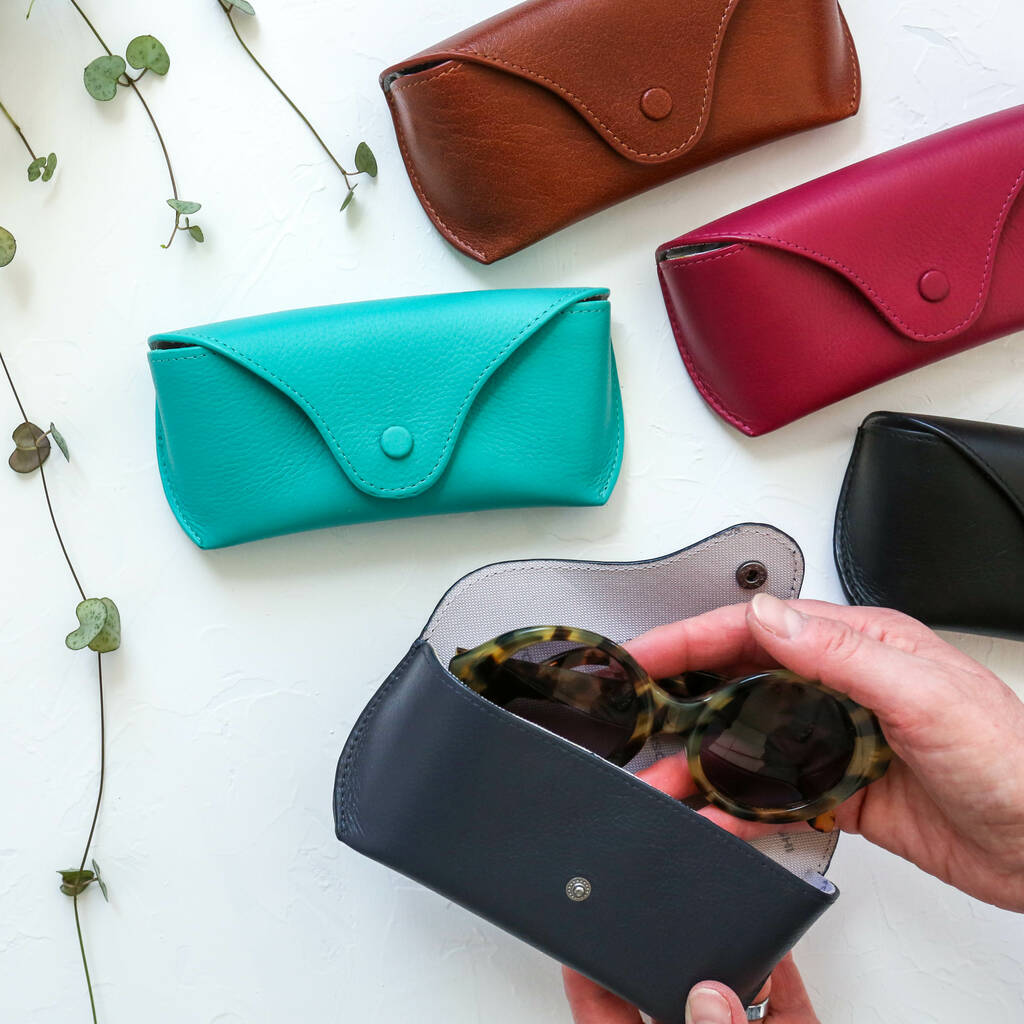 Soft Leather Glasses Or Sunglasses Case By Berylune