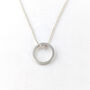Small Recycled Silver Circle Necklace, thumbnail 2 of 4