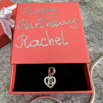 18th Birthday Charm Personalised Silver Bracelet Gift, 2 of 8