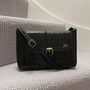 Personalised Catherine Faux Croc Leather Buckle Satchel Cross Body Bag, thumbnail 4 of 4