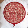 Winter Foliage Round Hob Lid Cover, thumbnail 1 of 3