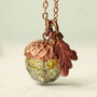 Speckled Green Acorn Necklace, thumbnail 1 of 10