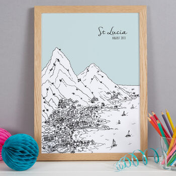 Personalised St Lucia Print, 8 of 9