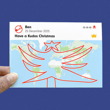 Personalised Christmas Training Art Card, 2 of 3