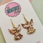 Christmas Angel Glitter Earrings / Festive Jewellery / Holiday Jewellery / Sparkly Jewellery, thumbnail 4 of 7