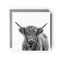 Coo Wishes From Scotland Highland Coo Greeting Card, thumbnail 3 of 6