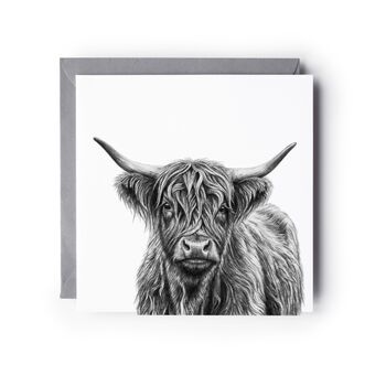 Coo Wishes From Scotland Highland Coo Greeting Card, 3 of 6