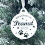 Pet Personalised Christmas Tree Bauble For Dog Or Cat, thumbnail 2 of 8