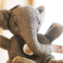 Elephant Plush Grey Rattle, thumbnail 2 of 5