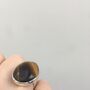 Oval Tigers Eye Gemstone Ring Set In Sterling Silver, thumbnail 2 of 4