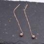 Sterling Silver Ball Earrings Ear Threaders, thumbnail 7 of 11