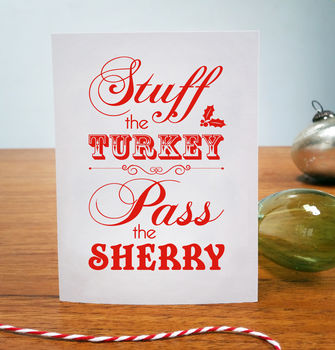 Stuff The Turkey Christmas Card, 2 of 2
