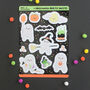 Party Ghost Cute Halloween Sticker Sheet, thumbnail 1 of 3