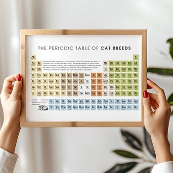 Periodic Table Of Cat Breeds Print, Cat Lover Gift, 2 of 3
