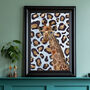 Custom Leopard Print Giraffe Personalised Art, thumbnail 1 of 7