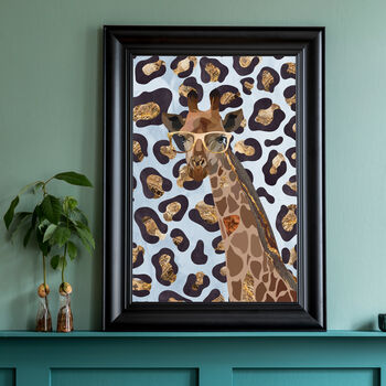 Custom Leopard Print Giraffe Personalised Art, 2 of 8