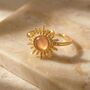 Citrine November Birthstone Sun Gold Plated Ring, thumbnail 1 of 4