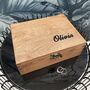 Personalised Wooden Carved Name Jewellery Box, thumbnail 6 of 7