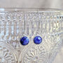 Sapphire Sterling Silver Drop Earrings, thumbnail 2 of 3