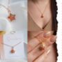 Sunstone Star Hoop Earrings, thumbnail 4 of 9