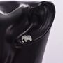 Sterling Silver Elephant Stud Earrings, thumbnail 3 of 9
