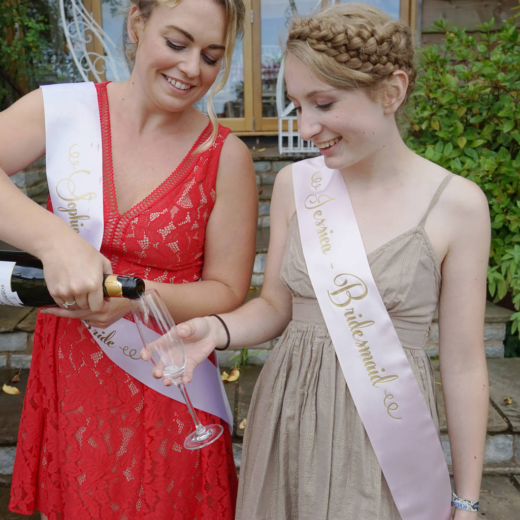 Personalised Classic Wedding Bridal Hen Party Sash, 1 of 5