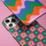 Check Flower Phone Case Durable iPhone Samsung Mobile Cover, thumbnail 9 of 12