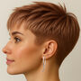 Curved Sterling Silver Two Way Ear Jacket Earrings, thumbnail 1 of 5