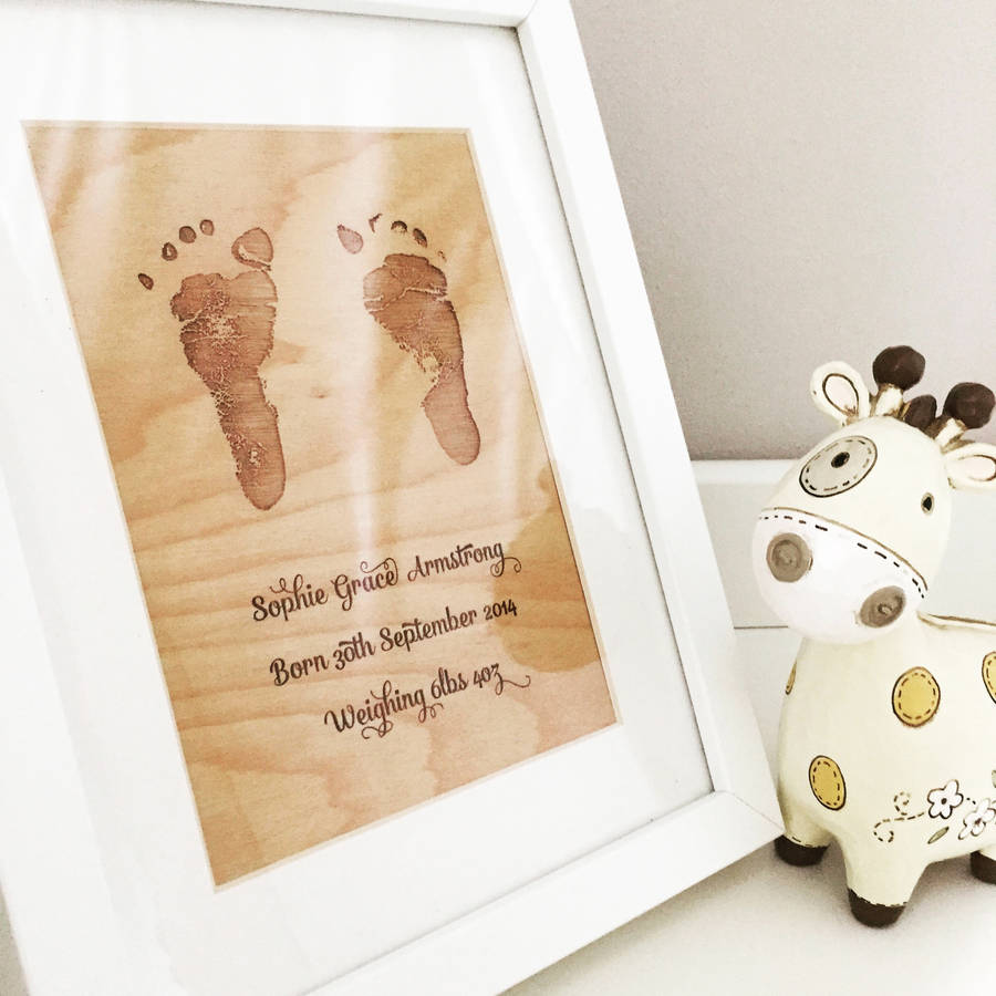 Framed Baby Hands And Feet Keepsake Carving By Design by Eleven