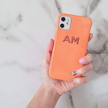 Pumpkin Orange Personalised Phone Case, 3 of 5
