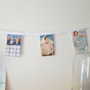 Vintage Style Button Cards Fabric Bunting, 2 of 8