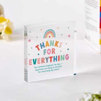Thank You Appreciation Gift Acrylic Plaque Keepsake, 3 of 5