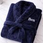 Personalised Unisex Embroidered Robe Dressing Gown, thumbnail 1 of 5