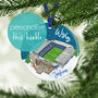 Personalised Chelsea Bauble, Stamford Bridge Christmas, thumbnail 1 of 4