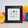 Personalised Illustrated Nine Tile New Baby Frame, thumbnail 2 of 3