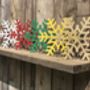 Colourful Christmas Snowflake Decoration Ornament Sign, thumbnail 6 of 12