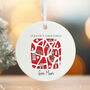 Personalised Red Christmas Bauble With London Design Keepsake Gift, thumbnail 4 of 5