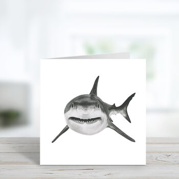 Vega The Shark Blank Greeting Card And Envelope, 2 of 2