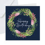 Happy Birthday Wreath Card Set Of Two, thumbnail 2 of 2