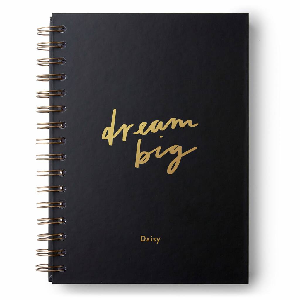 Dream Big Hardback Personalised Notebook By Old English Company