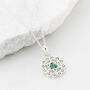 Heart Chakra Emerald Necklace Silver / Gold Plated, thumbnail 1 of 12
