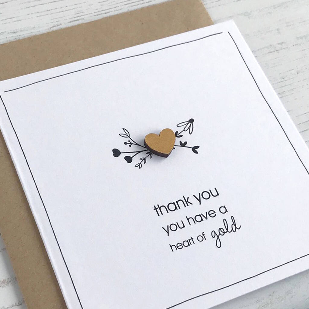 Heart Of Gold, Thank You Card, 1 of 3