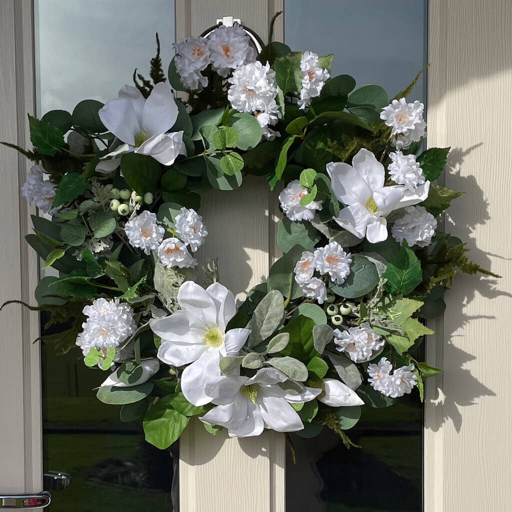 Halo Faux Flowers Wreath, 1 of 3