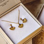 Amethyst Fan Gemstone Gift Set – 18 K Gold Plated, thumbnail 1 of 3