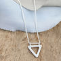 Silver Triangle Necklace. Geometric Pendant, thumbnail 4 of 12